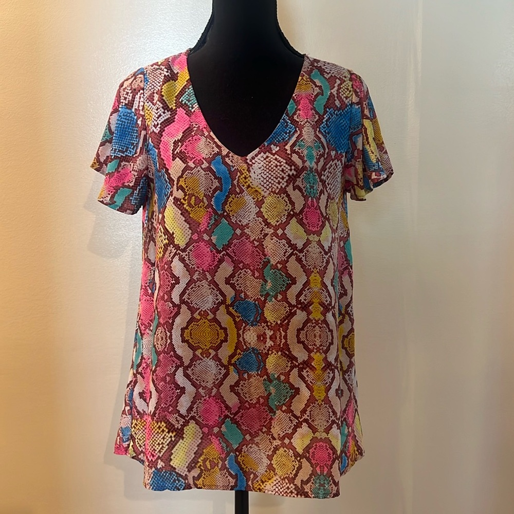 Colorful Snake Print Shirt